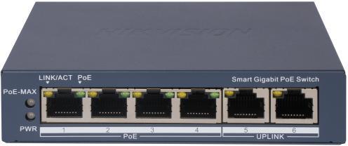 Hikvision DS-3E1506P-EI Commutateur POE intelligent Gigabit 4 ports