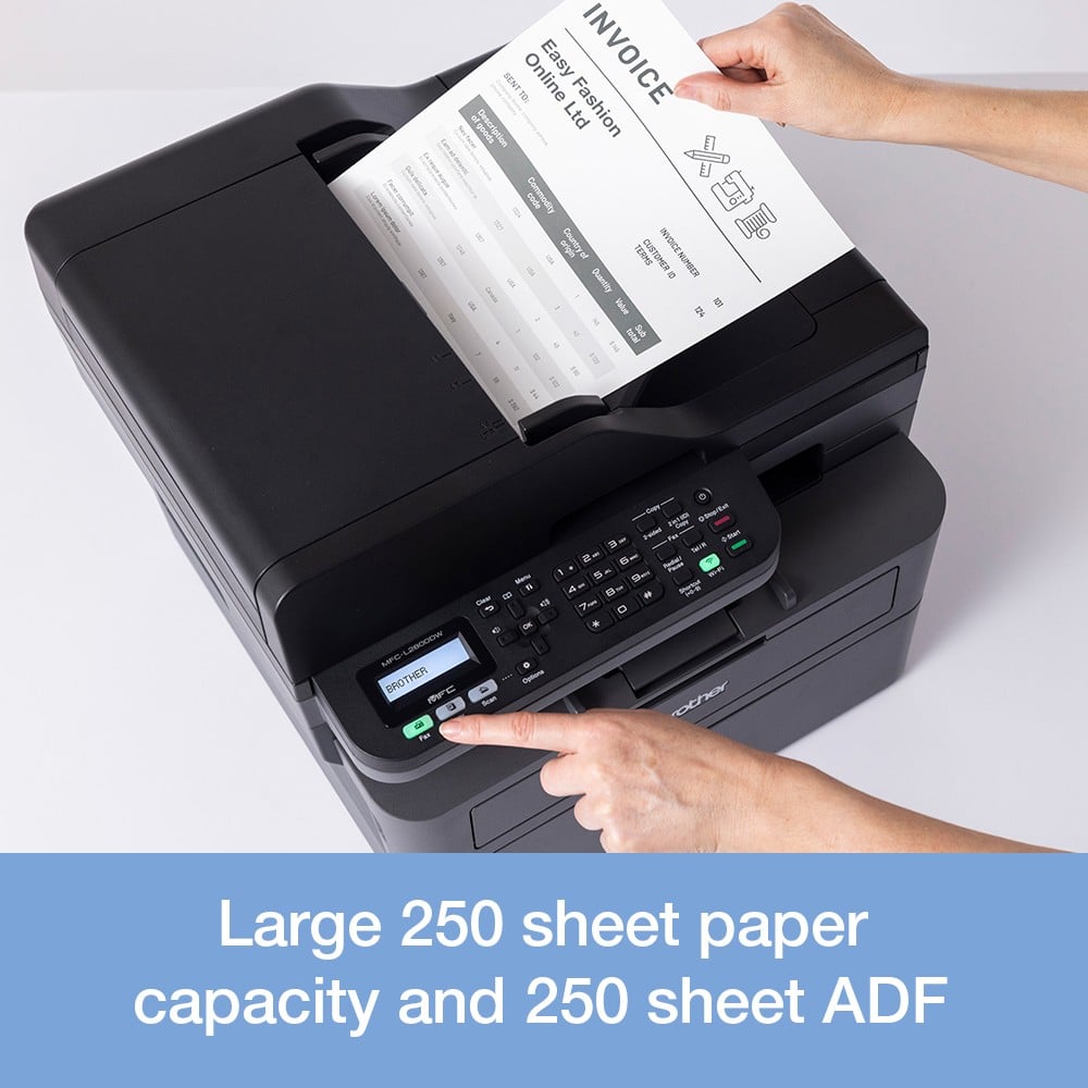 BROTHER MFC-L2800DW MFP Mono B/W laser A4 32ppm copy 32ppm print 250 sheets USB 2.0 LAN Wi-Fi