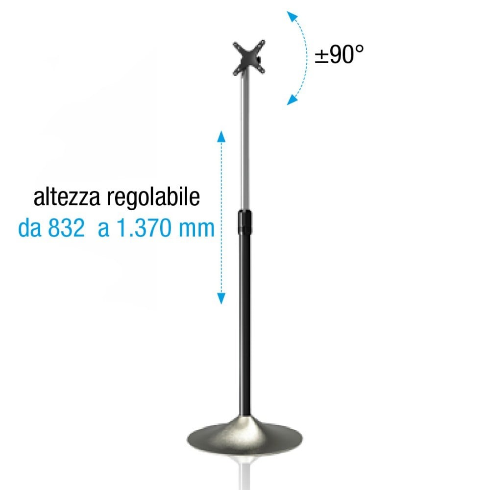 "Support de sol Techly ICA-TR10 pour téléviseurs de 13 a 27"", jusqu'a 22 kg, réglable"
