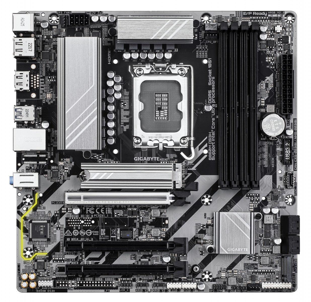 GIGABYTE B860M DS3H carte mere Intel B860 LGA 1851 (Socket V1) micro ATX