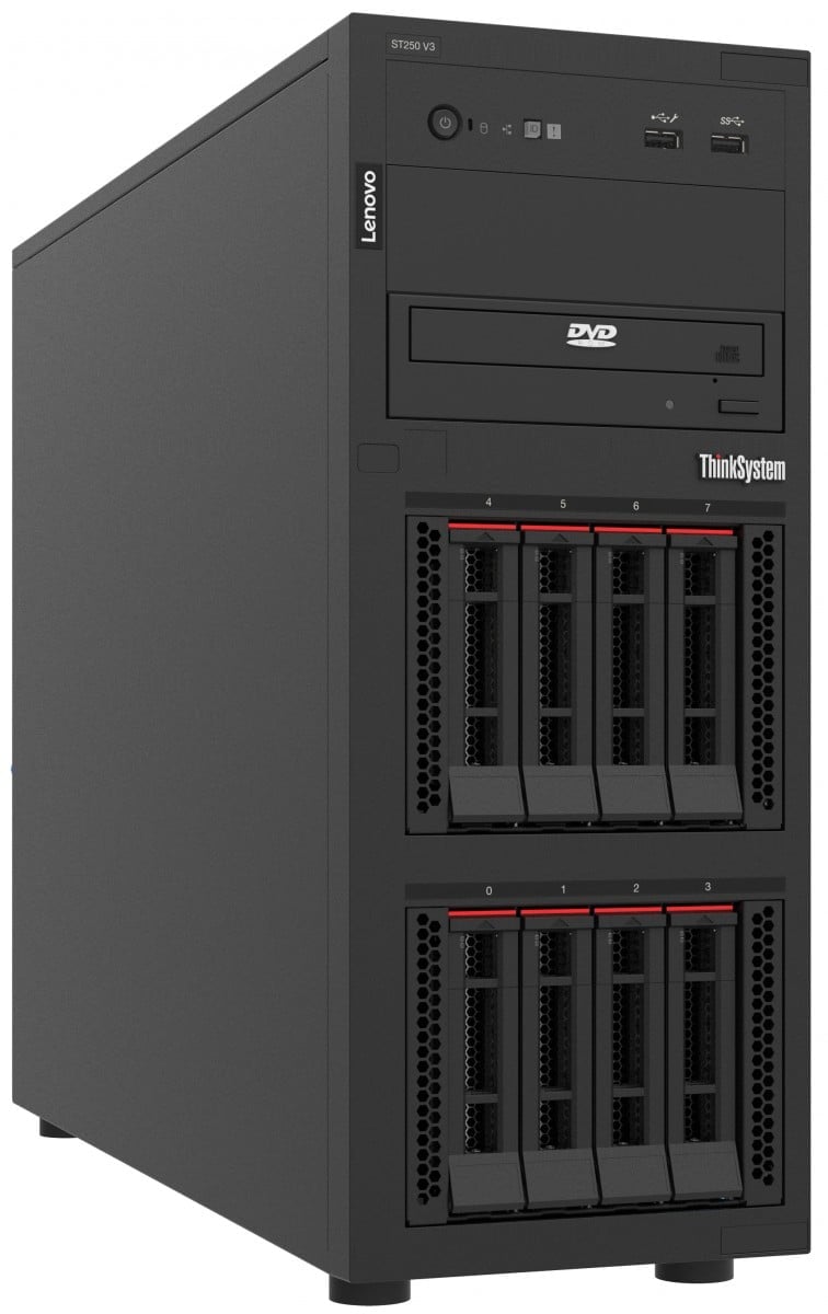 LENOVO ISG Thinksystem ST250 V3 1xIntel Xeon 6353P 8C 2.7GHz 65W 1x16Go 1Rx8 SW RD 2x800W