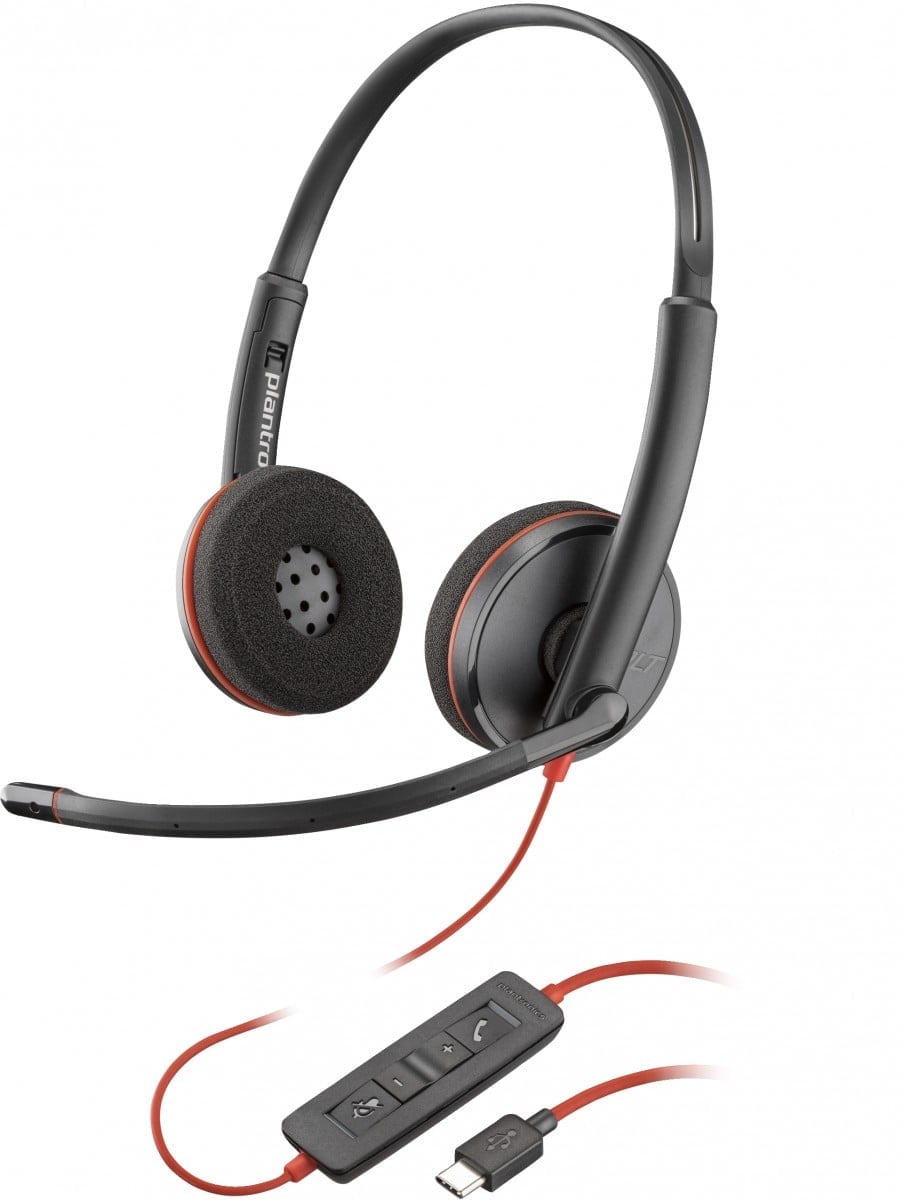 HP Poly Blackwire C3220 USB-C Headset (Bulk) Avec fil Arceau Bureau/Centre d'appels USB Type-C Noir