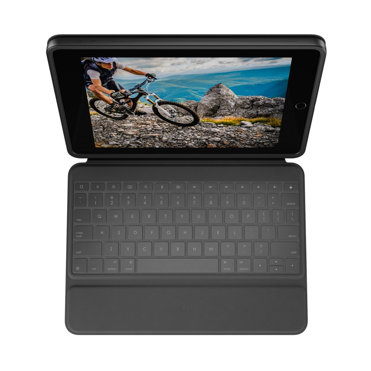 LOGITECH Rugged Folio 7th & 8th generation - Graphite - Fra