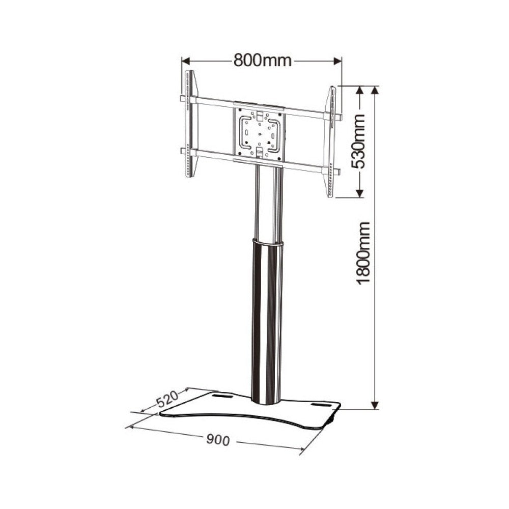 "Techly ICA-TR39 Support TV sur pied 32-70"" jusqu'a 40kg réglable PIVOT"