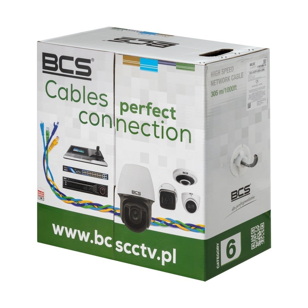 BCS BCS-U/UTP-CAT6-LSOH Câble d'installation CAT6 305m LSOH 1000BaseT 250MHz