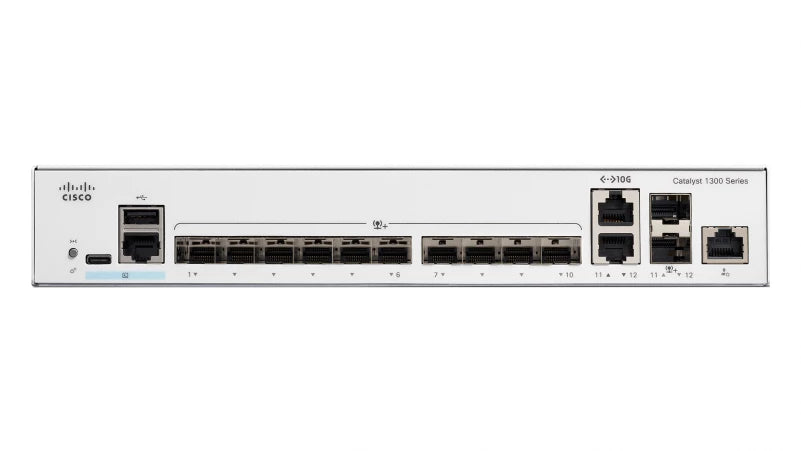CISCO Catalyst 1300 12-Port Switch 10 x 10GE SFP+ 2 x 10GE Shared Uplinks