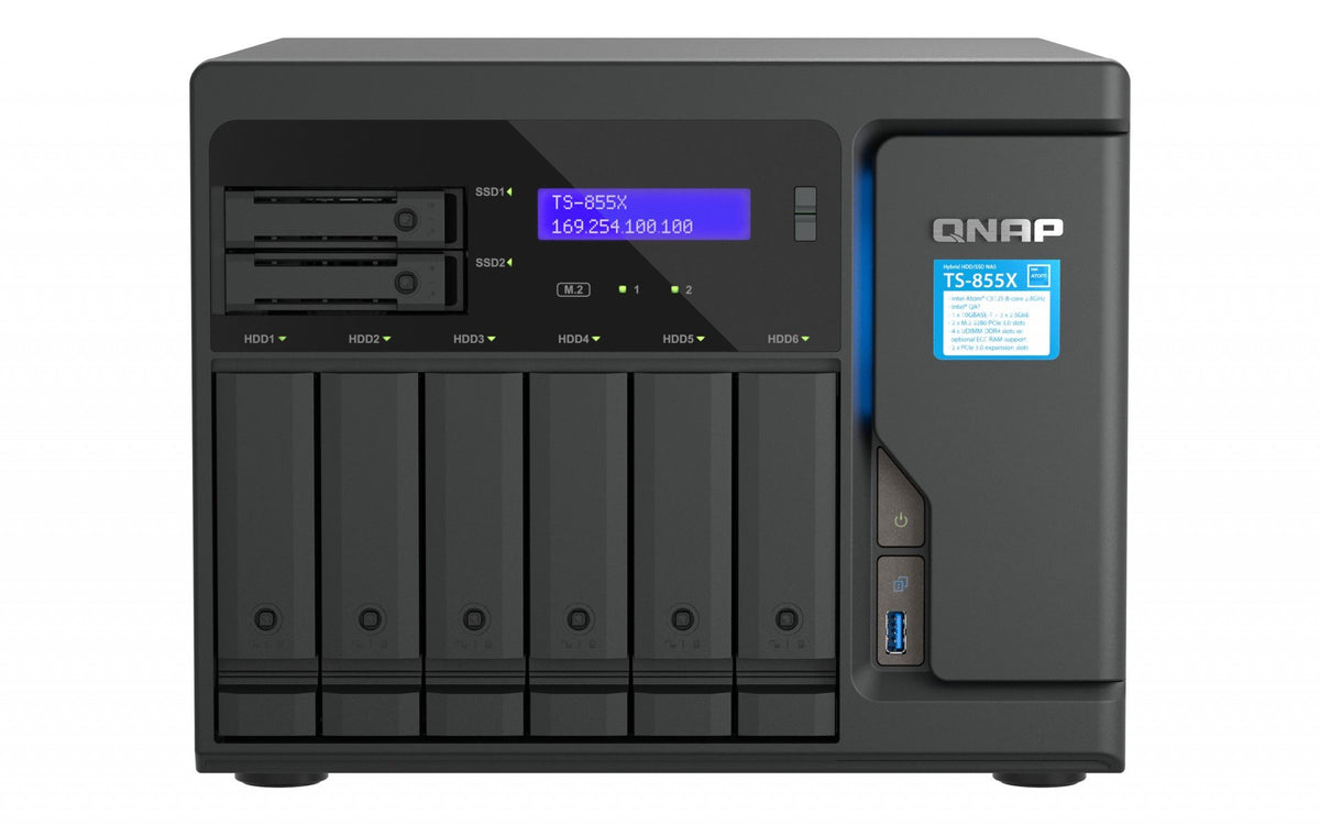 8-Bay NAS Intel Atom C5125 8GB RAM