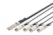 Digitus DN-81322 câble InfiniBand et a fibres optiques SFP+ 4x QSFP+ Noir