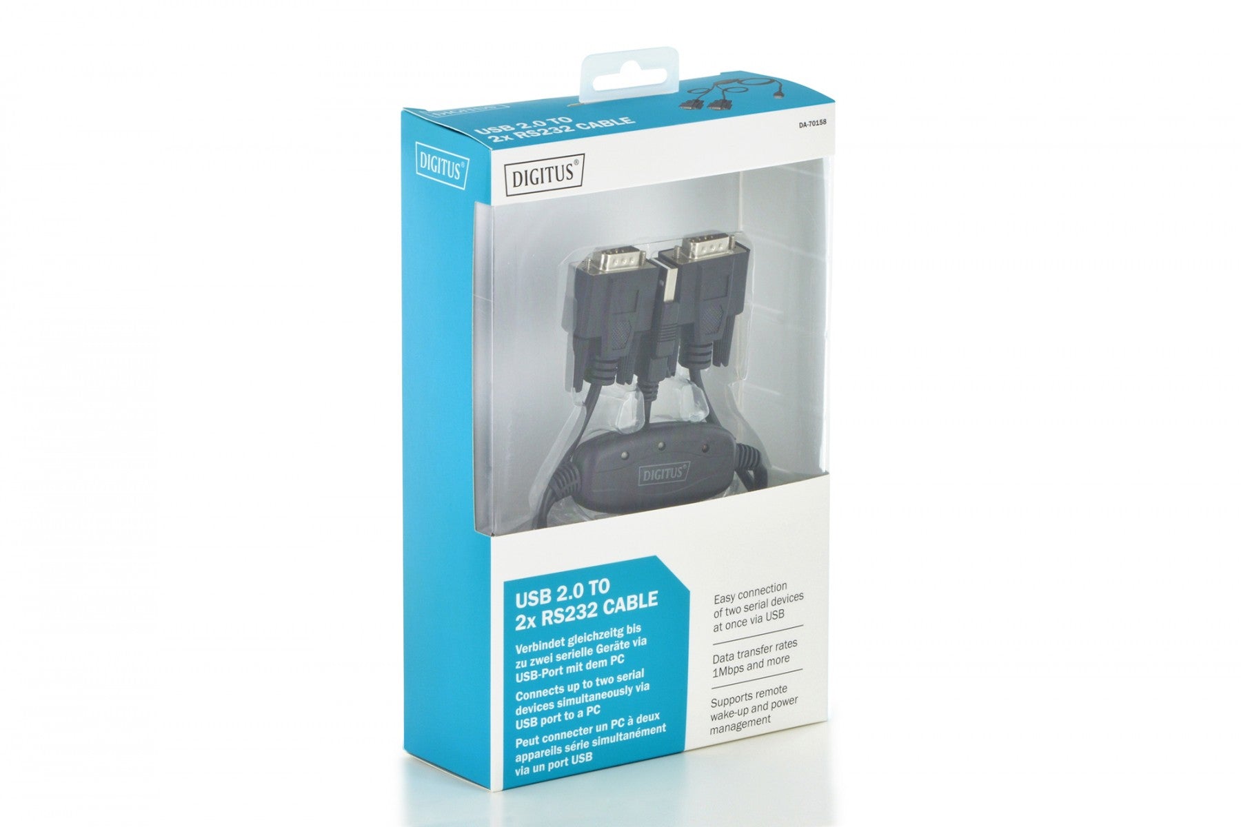 Digitus DA-70158 câble Série Noir 1,5 m USB Type-A DB-9
