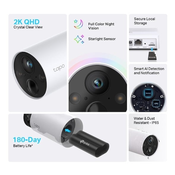TP-LINK Smart Wire-Free Security Camera 2 Camera System