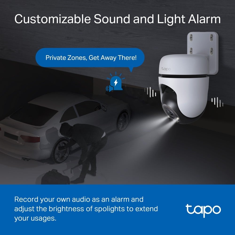 TP-LINK Outdoor Pan/Tilt Security WiFi Camera 2K Resolution-With The Resolution of 2304x1296px