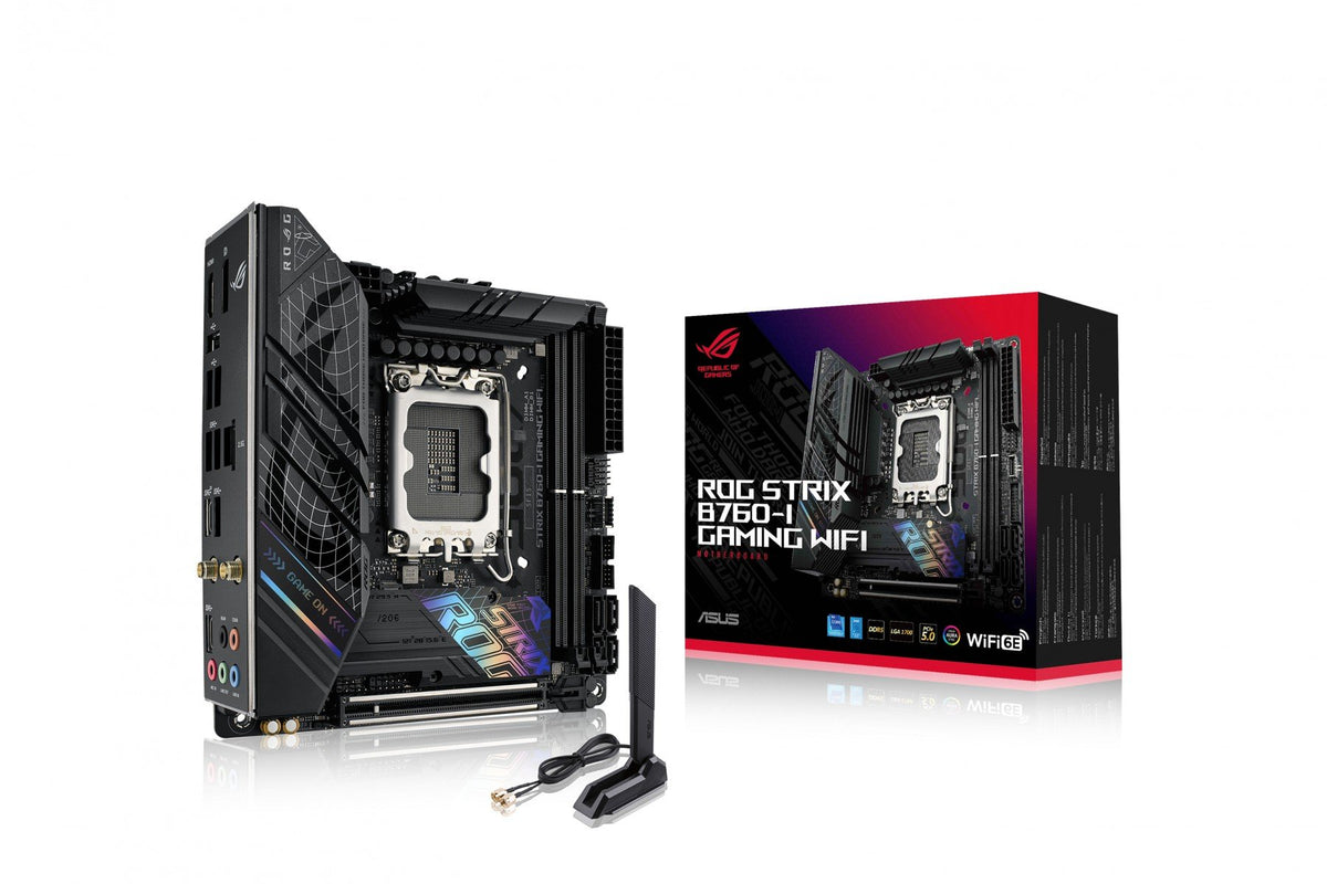 ASUS ROG STRIX B760-I GAMING WIFI LGA 1700 2xDDR5 Mini ITX 4xSATA MB 1xHDMI 2.1 1xDP 1.4 2xM.2