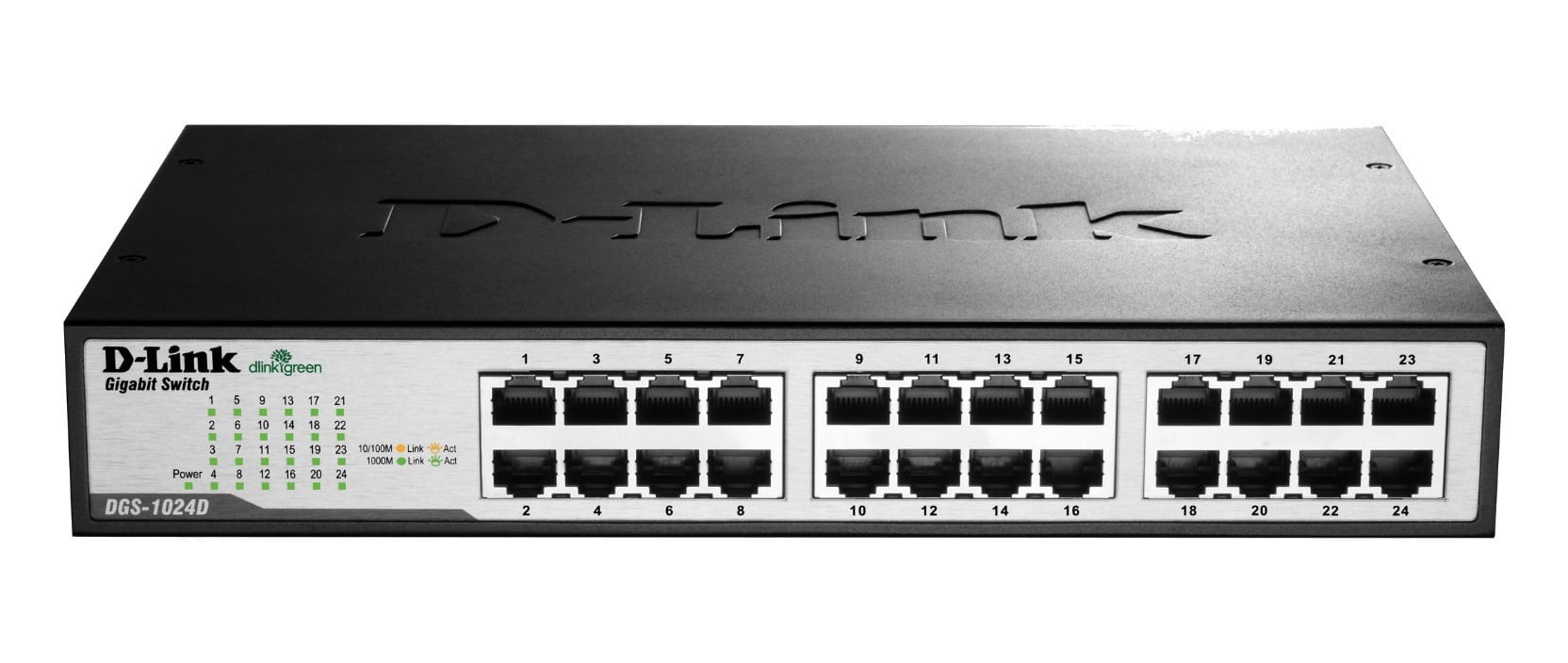 D-LINK SWITCH 24 PORTS 10/100/1000 MBPS RACKABLE - NON MANAGEABLE