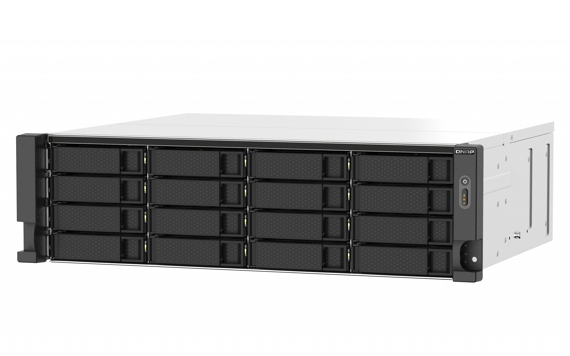 QNAP 16-bay Rackmount NAS AMD Ryzen V1000 series V1500B 4C/8T 2.2GHz 16Go DDR4 RAM 2x2.5GbE LAN optional 10GbE & M.2 NVMe/SATA
