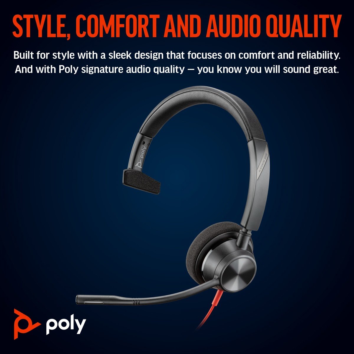 Poly BW 3310 Mono USB-C HS+USB-C/A