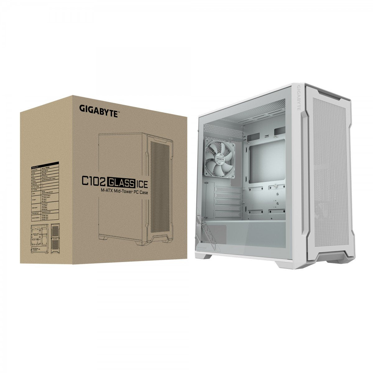 GIGABYTE C102 GLASS Midi Tower Blanc