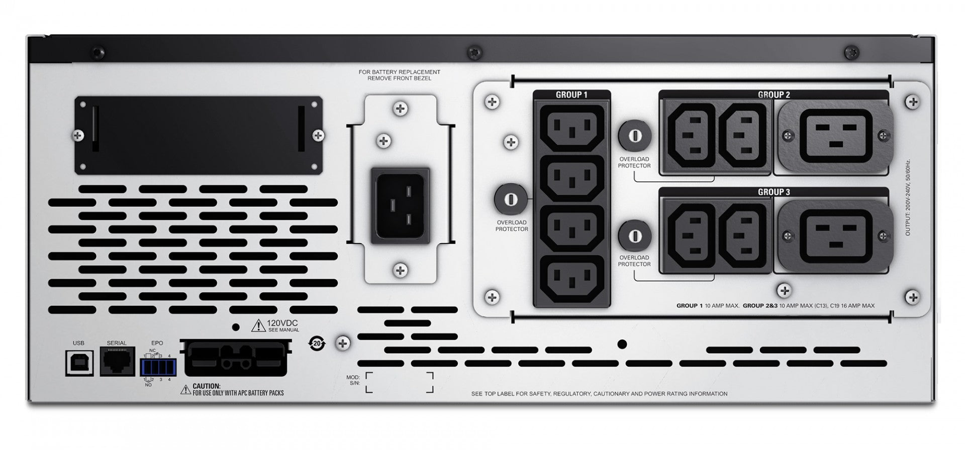 APC Smart-UPS X 2200 Rack/Tower LCD UPS Rack AC 230V 1980Watt 2200VA RS-232 USB output connectors 12 4U Black