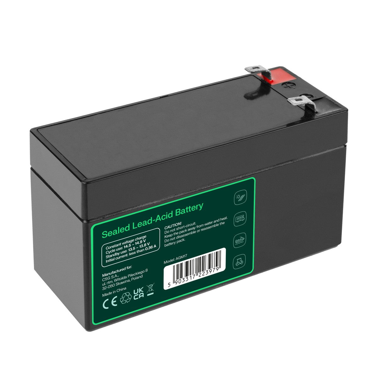 Green Cell AGM17 Batterie de l'onduleur Sealed Lead Acid (VRLA) 12 V 1,2 Ah