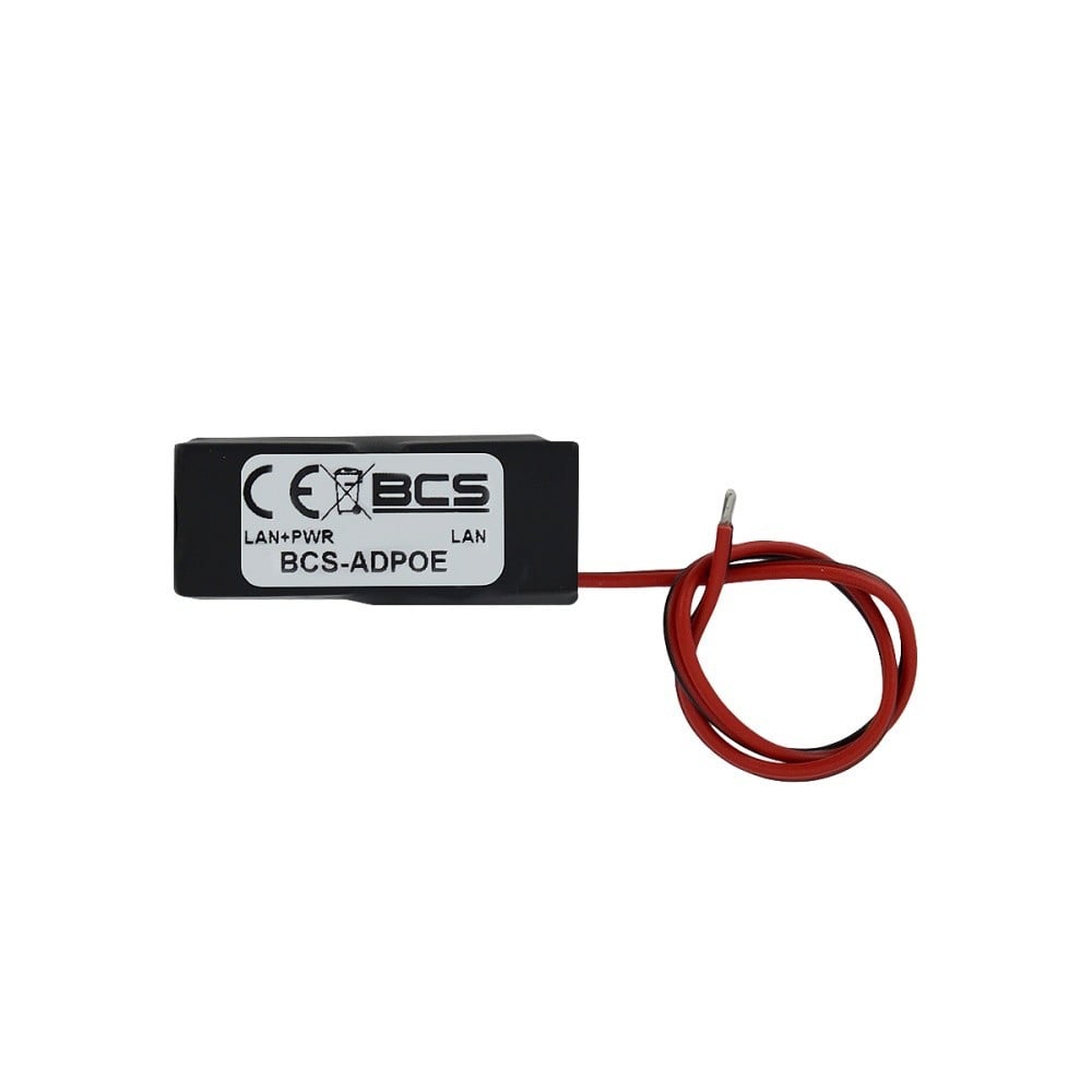 BCS BCS-ADPOE Adaptateur PoE 10/100Mbps avec alimentation jusqu'a 58VDC