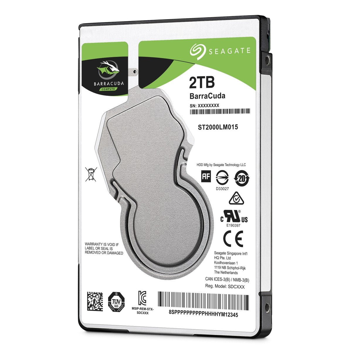 SEAGATE Barracuda 2TB HDD SATA 6Gb/s 5400rpm 2.5inch 7mm height 128Mb cache BLK