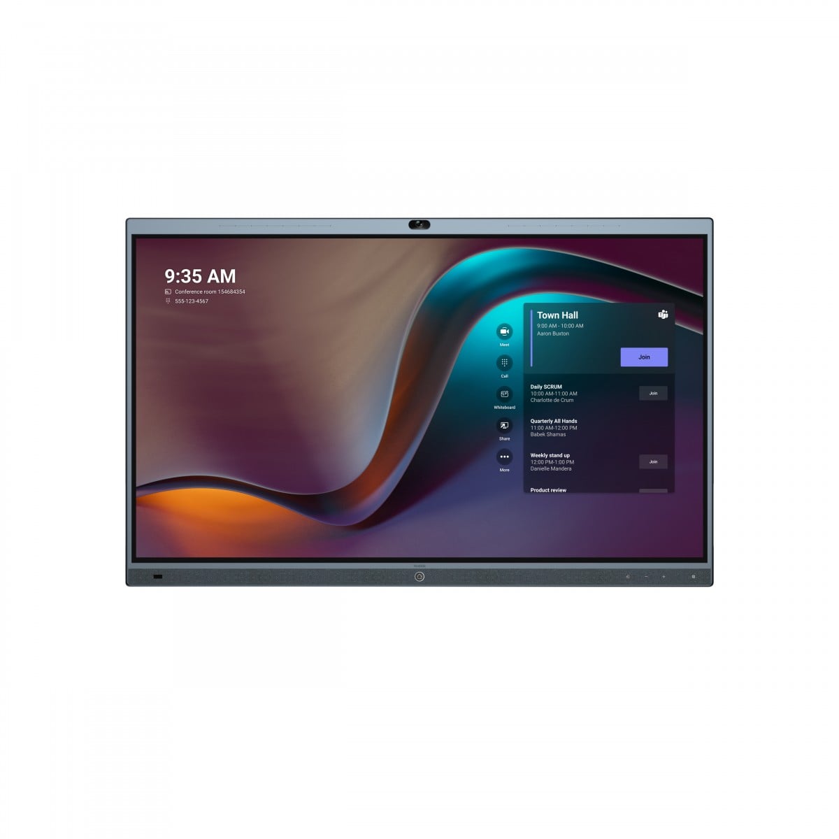 "Yealink MeetingBoard 165,1 cm (65"") 3840 x 2160 pixels LED Wi-Fi 6 (802.11ax) Noir Bluetooth"