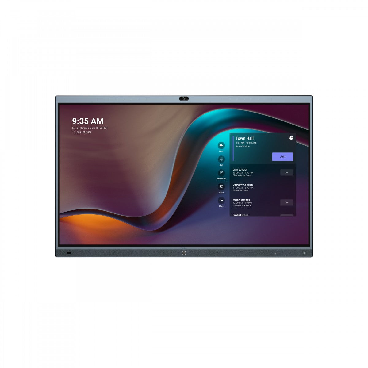 "Yealink MeetingBoard 165,1 cm (65"") 3840 x 2160 pixels LED Wi-Fi 6 (802.11ax) Noir Bluetooth"