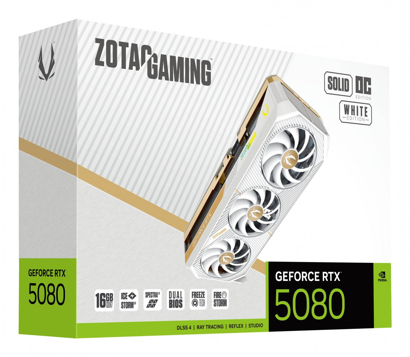 Zotac GeForce RTX 5080 Solid OC 16GB GDDR7 DLSS4 WHITE