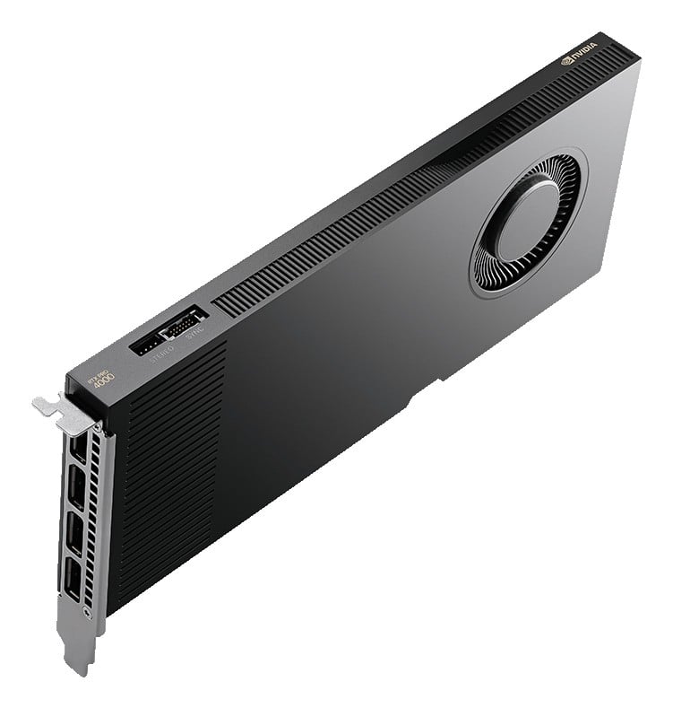 PNY NVIDIA RTX PRO 4000 Blackwell 24Go GDDR7 ECC OEM Version 4xDP