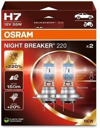 OSRAM NIGHT BREAKER 220 H7 12 V 55 W, 2 pcs.