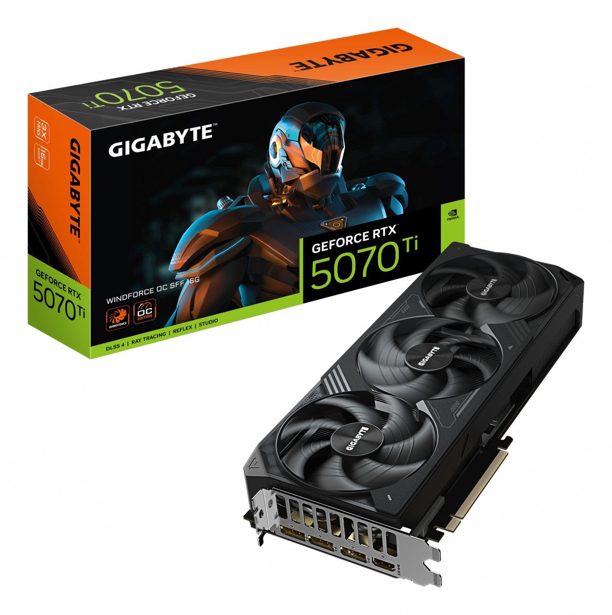 GIGABYTE GeForce RTX 5070 Ti WINDFORCE OC SFF 16G NVIDIA 16 Go GDDR7