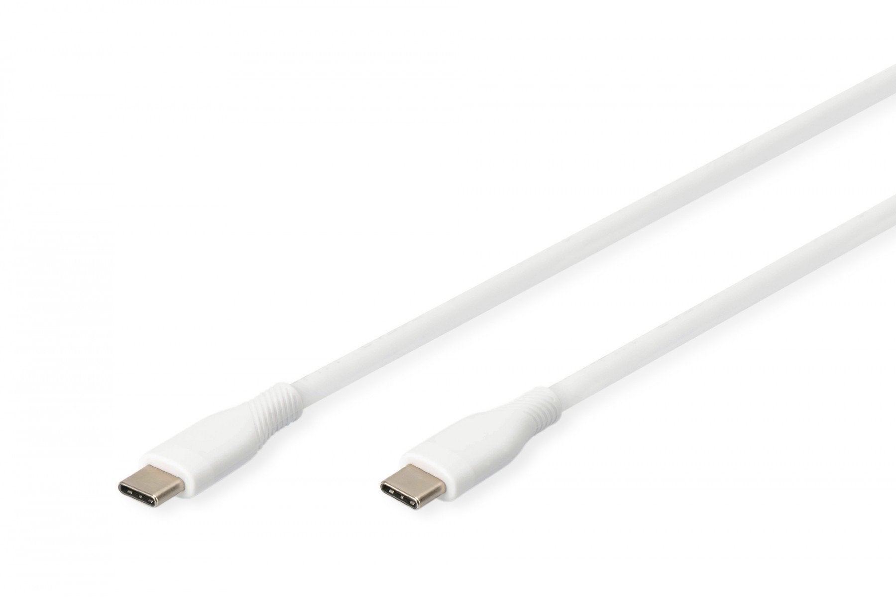 Câble d'alimentation en silicone USB-C - USB-C, USB 2.0 60W, 0,5m blanc