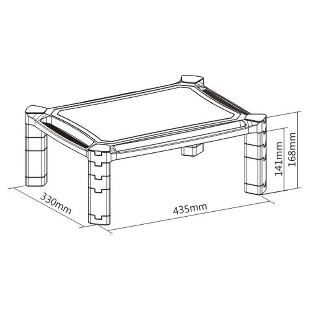 "Techly ICA-MS 401 Support de moniteur pour ordinateur portable de 32"" avec réglage de la hauteur"