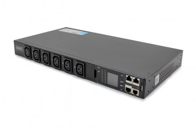 Digitus DN-DP-H1-12C13 Multiprise SMART PDU 1U, entrée IEC320 C20 16A/250V, prises 12x C13, 16A