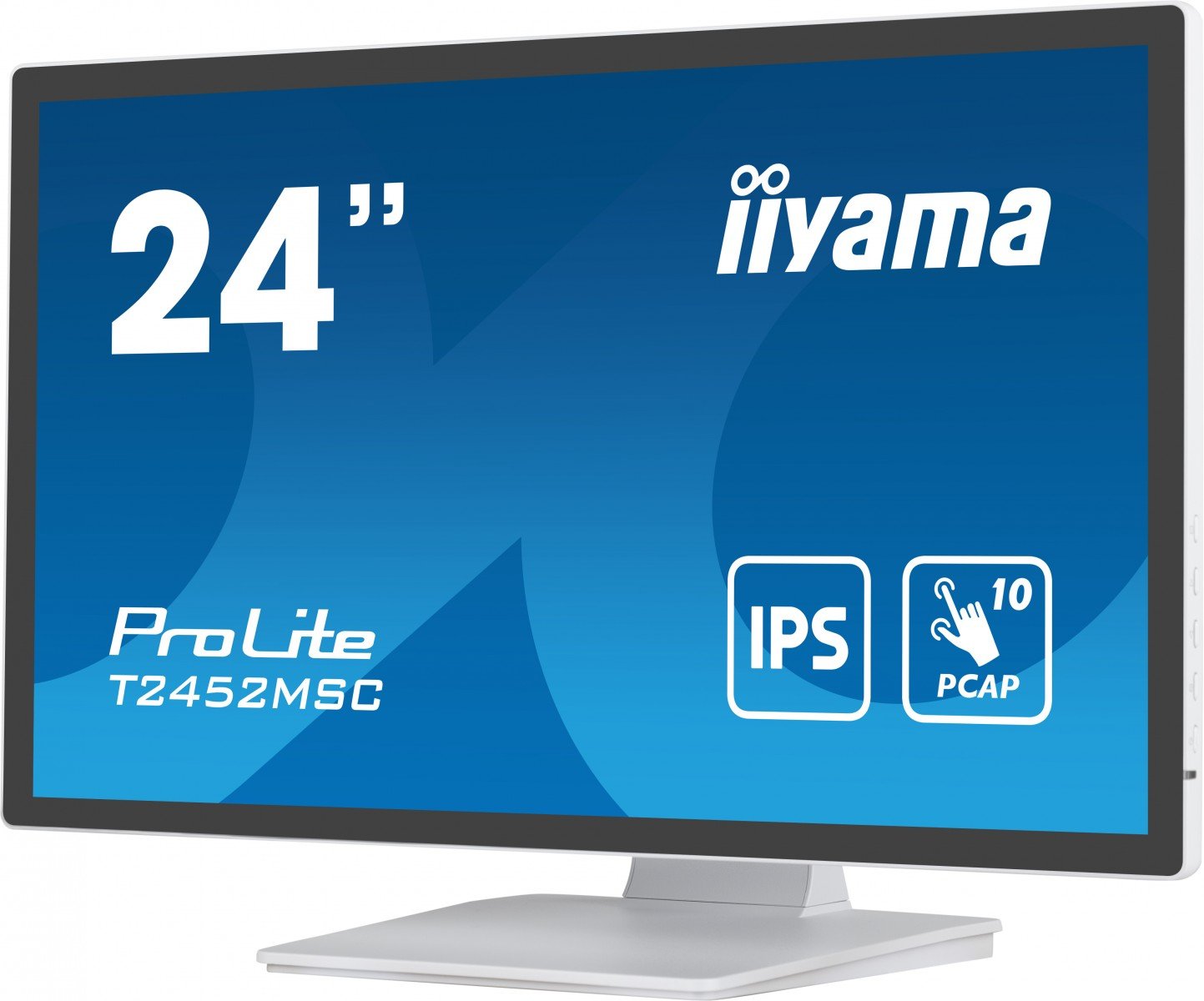 iiyama ProLite T2452MSC-W1 écran plat de PC 61 cm (24") 1920 x 1080 pixels Full HD LCD Écran tactile Multi-utilisateur Blanc