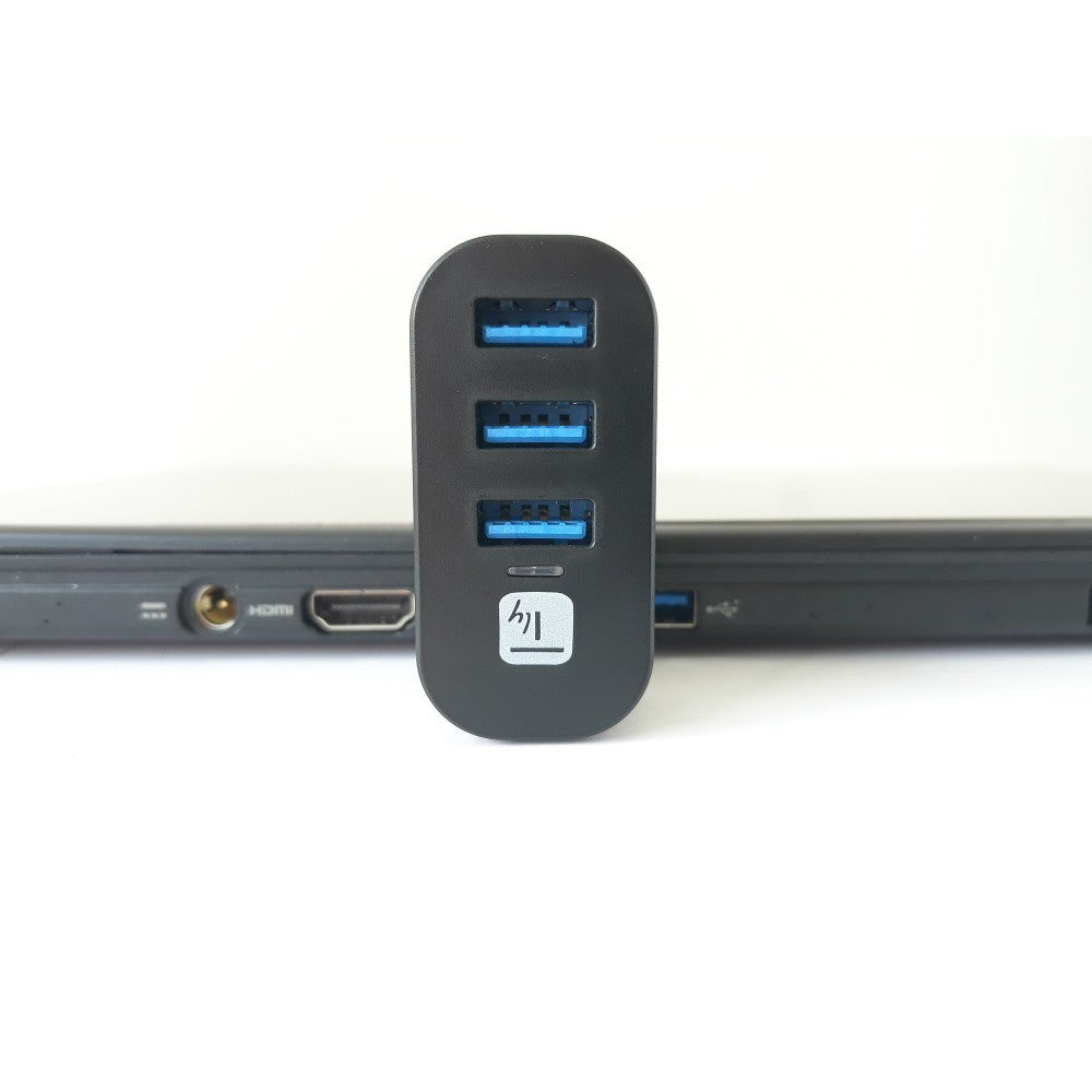 Techly IUSB3-HUB3-ROTB Hub USB 3.0 3 ports avec connecteur USB-A rotatif