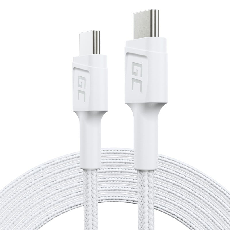 Green Cell KABGC29W câble USB USB 3.2 Gen 1 (3.1 Gen 1) 2 m USB C 0,48 Gbit/s 60 W Blanc