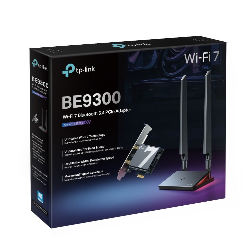BE9300 Wi-Fi 7 Bluetooth 5.4 PCIe Adapte
