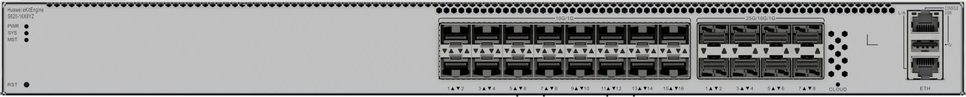 HUAWEI S620-16X8YZ 16x10GE SFP+ ports 8x25GE SFP28 ports expansion card slot with 1xAC power module eKit