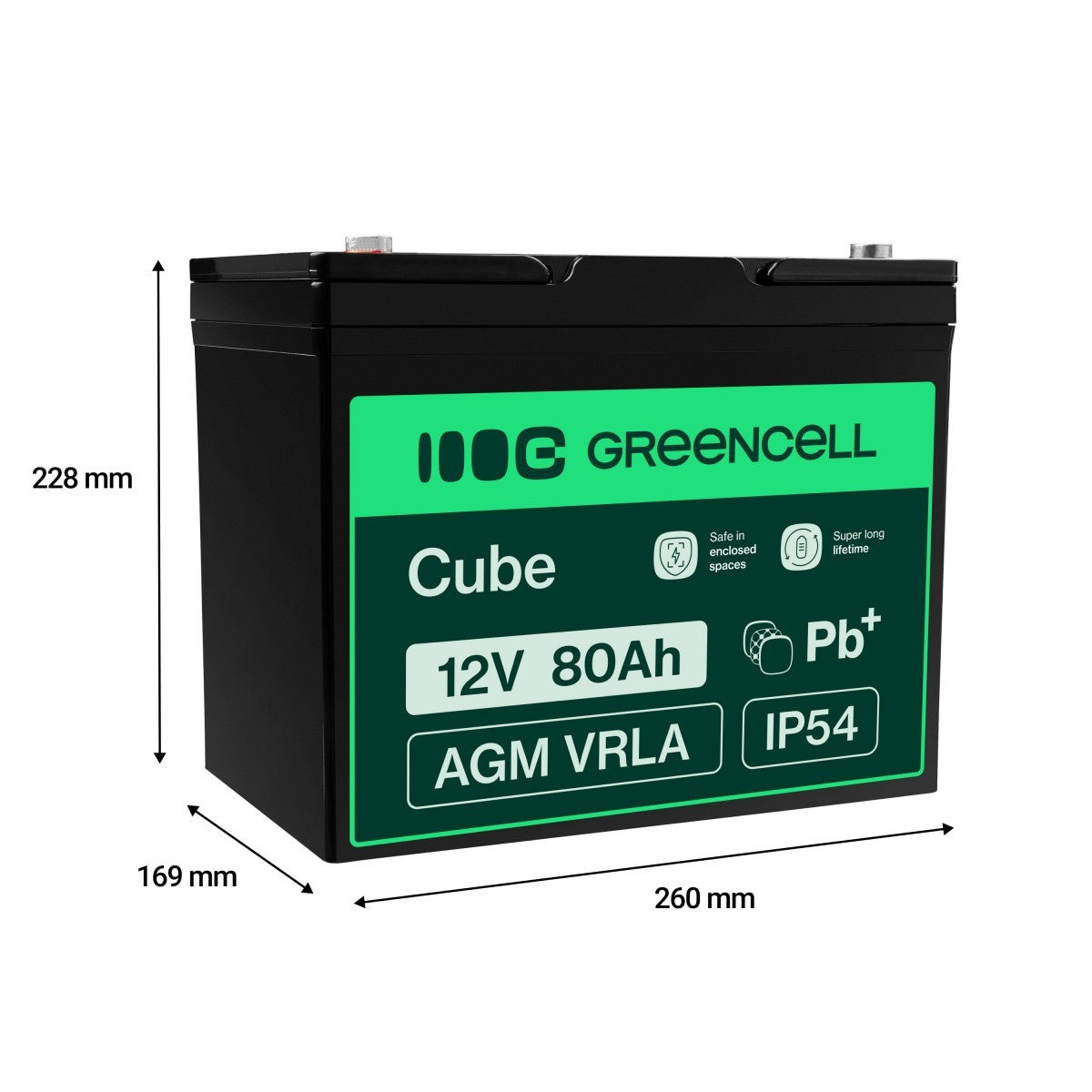 Green Cell AGM GEL Batterie 6V 1.2Ah Blei Akku für Alarmsysteme und