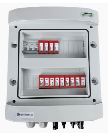 EMITER EM-729N_DCAC Tableau de distribution DCAC, IP65, SPD DC 1000V type 1+2, 3 chaînes PV, 3 MPPT, SPD AC type 1+2, 50A 3-F