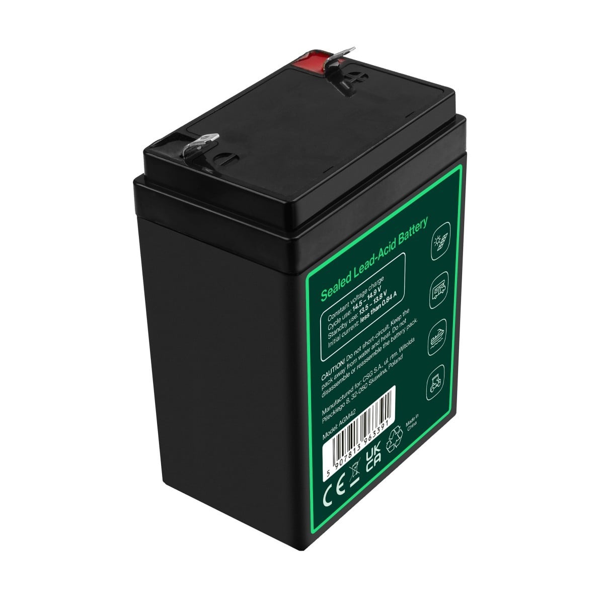 Green Cell AGM Battery 12V 2.8Ah - Battery - Baby (C)