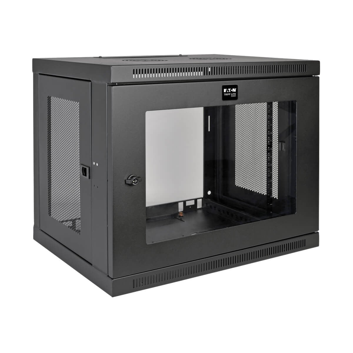 EATON TRIPPLITE 9U Wall Mount Rack Enclosure Server Cabinet w/ Acrylic Glass Front Door Rack cabinet wall mountable Black 9U 19