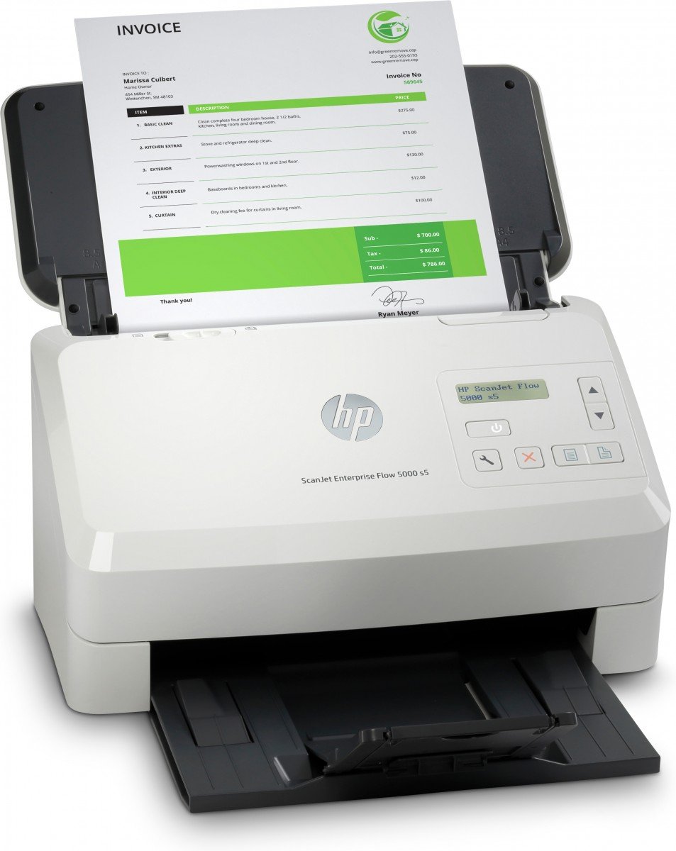 HP ScanJet Enterprise Flow 5000 s5 Alimentation feuille a feuille de scanner Blanc