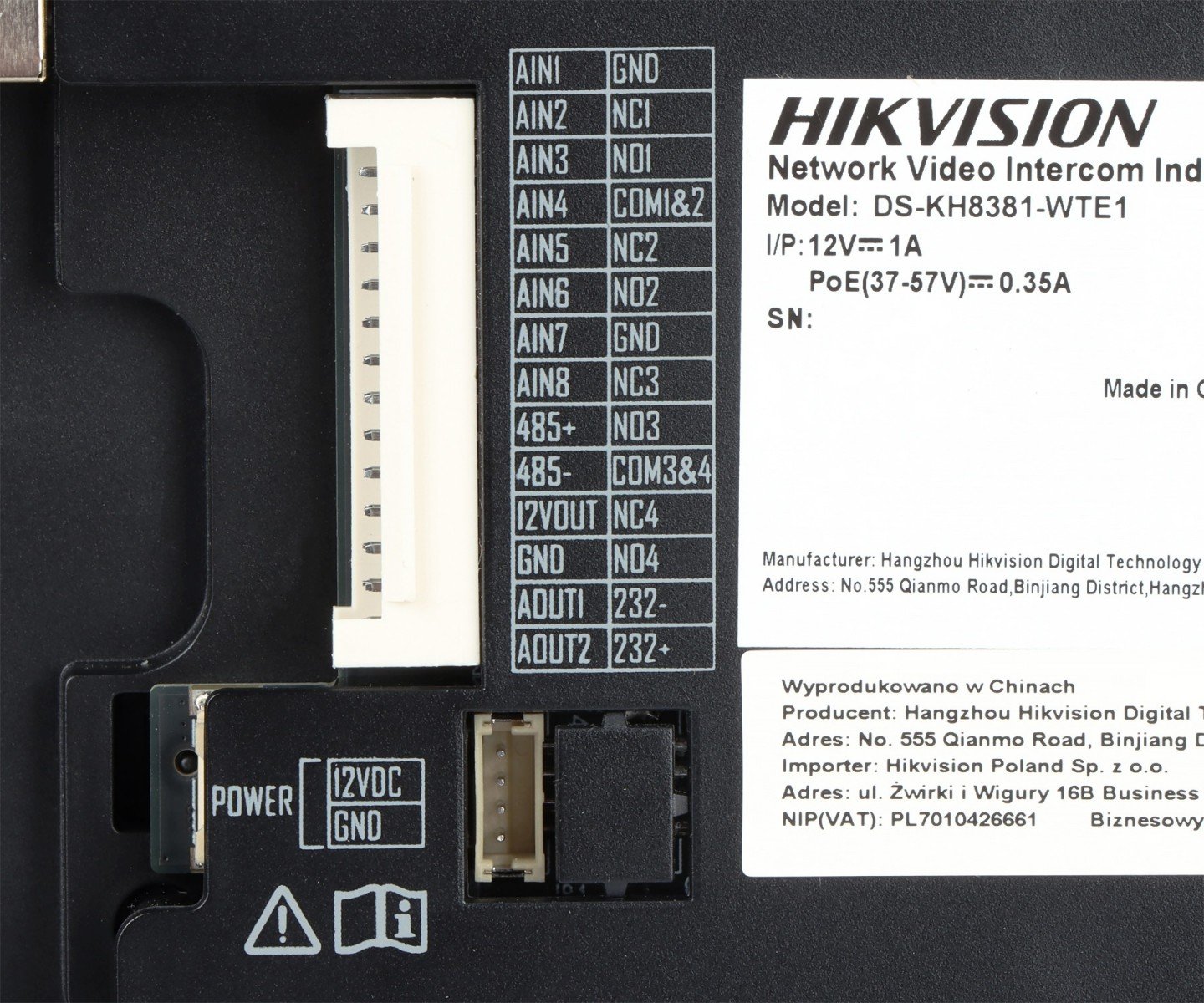 Hikvision DS-KH8381-WTE1 Station intérieure série 8