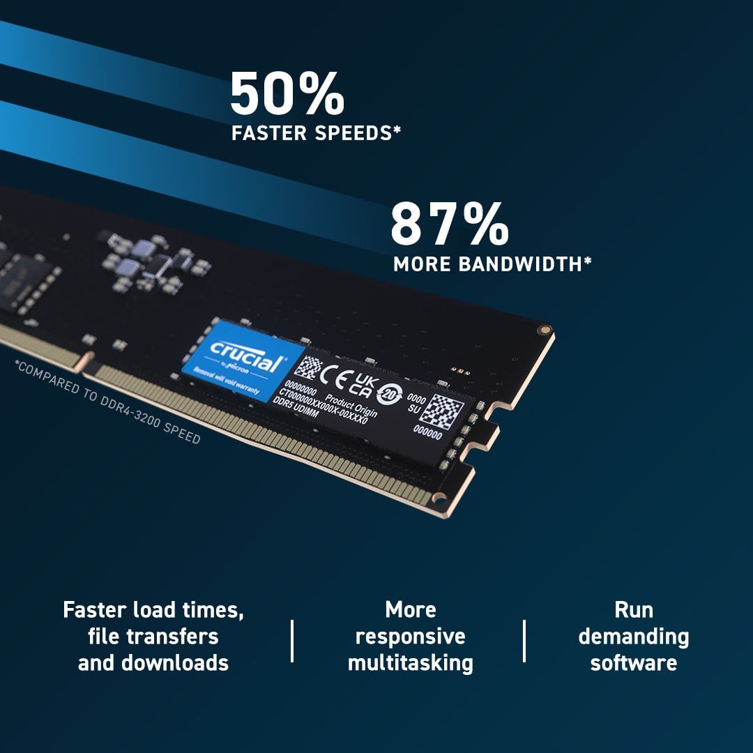 Module de mémoire Crucial CT32G56C46U5 32 Go 1 x 32 Go DDR5