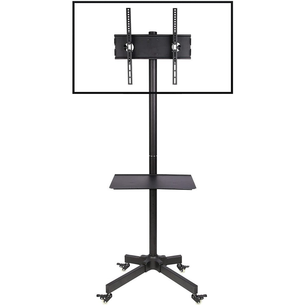 "Techly ICA-TR21 Support TV mobile 23-55"" jusqu'a 55kg étagere AV réglable"