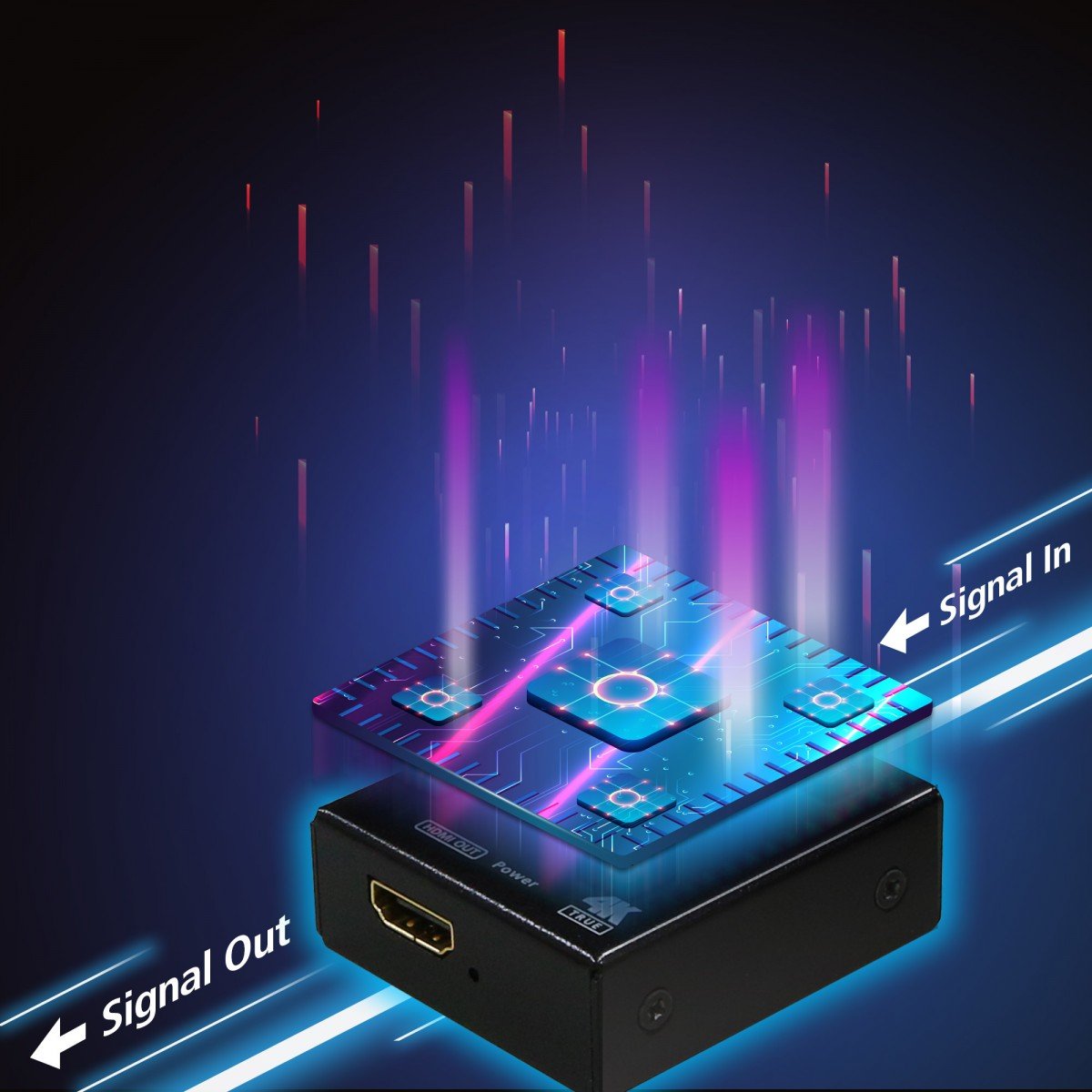 ATEN VB800 - Émetteur et récepteur AV - 20 m - Noir - HDCP