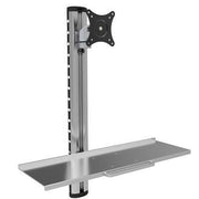 "Techly ICA-PLW 01 Support mural pour moniteur de 15 a 27"" avec étagere pour clavier"