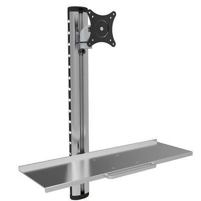 "Techly ICA-PLW 01 Support mural pour moniteur de 15 a 27"" avec étagere pour clavier"