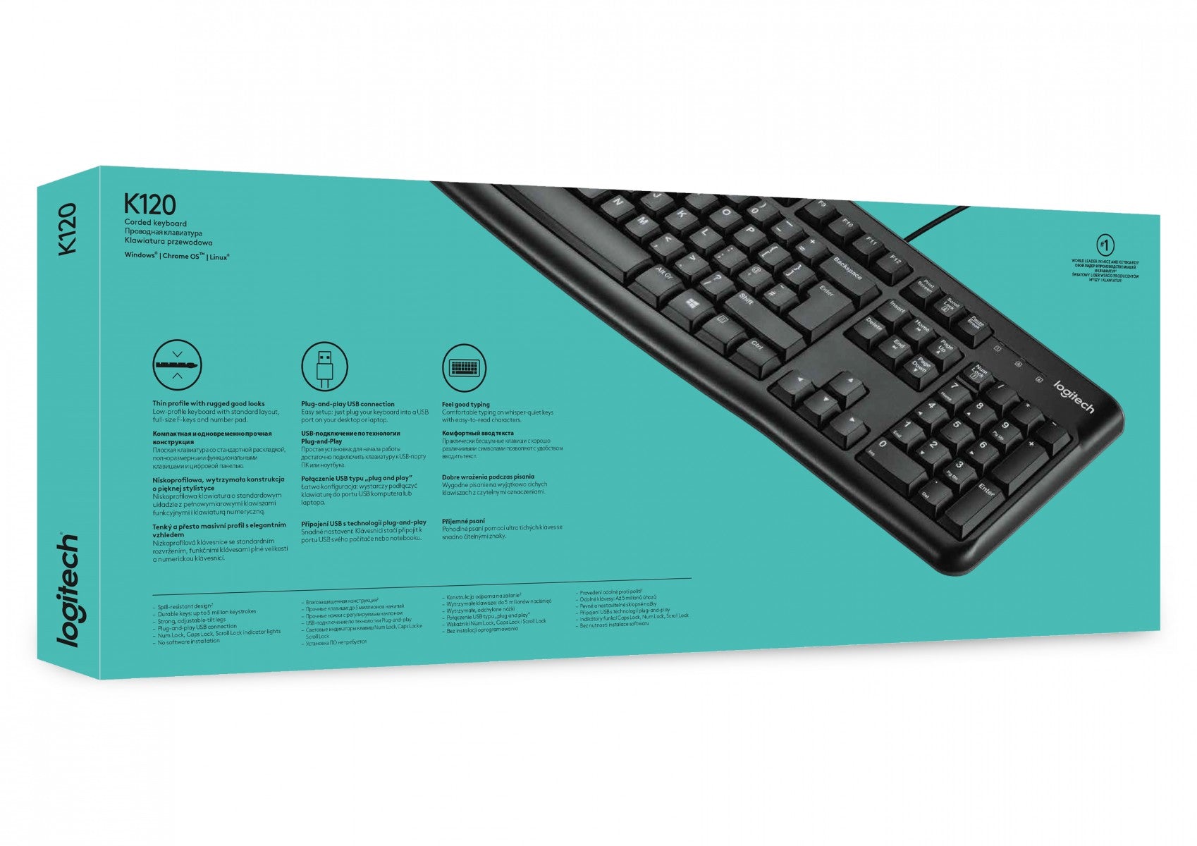 LOGITECH K120 CLAVIER FILAIRE For Business Noir (FRA)